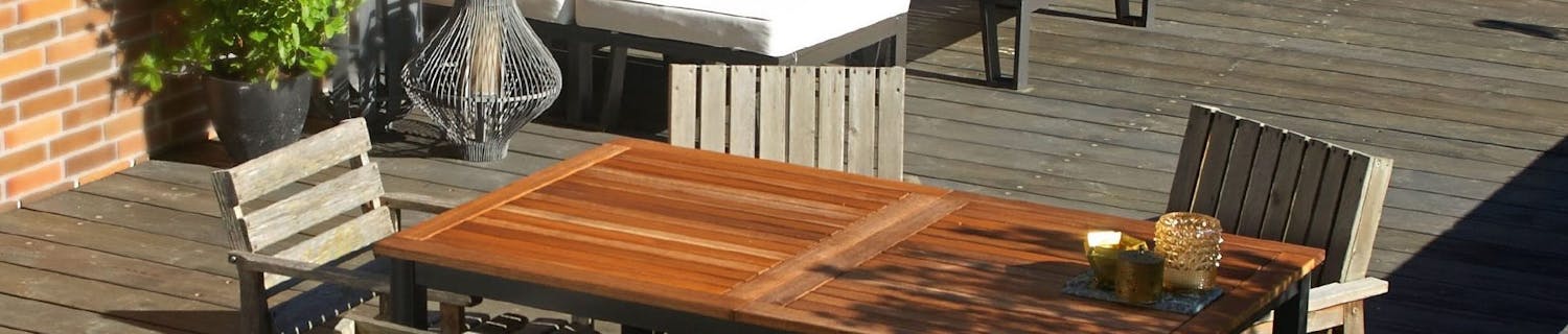 Ny terrasse på en gammel belegning